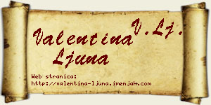 Valentina Ljuna vizit kartica